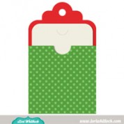 Library Pocket Tag with Gift Card Holder
