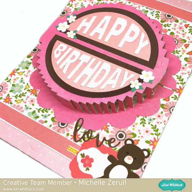 A2 Round Cake Pop Up Birthday Card