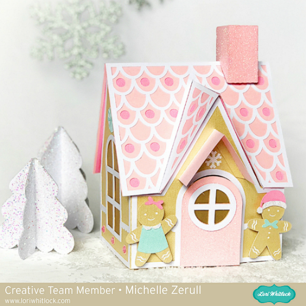 Pink Paper Gingerbread House