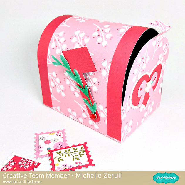 Mini Paper St Valentines Day Mailbox made with I HEART CRAFTING Papers by Lori Whitlock 630