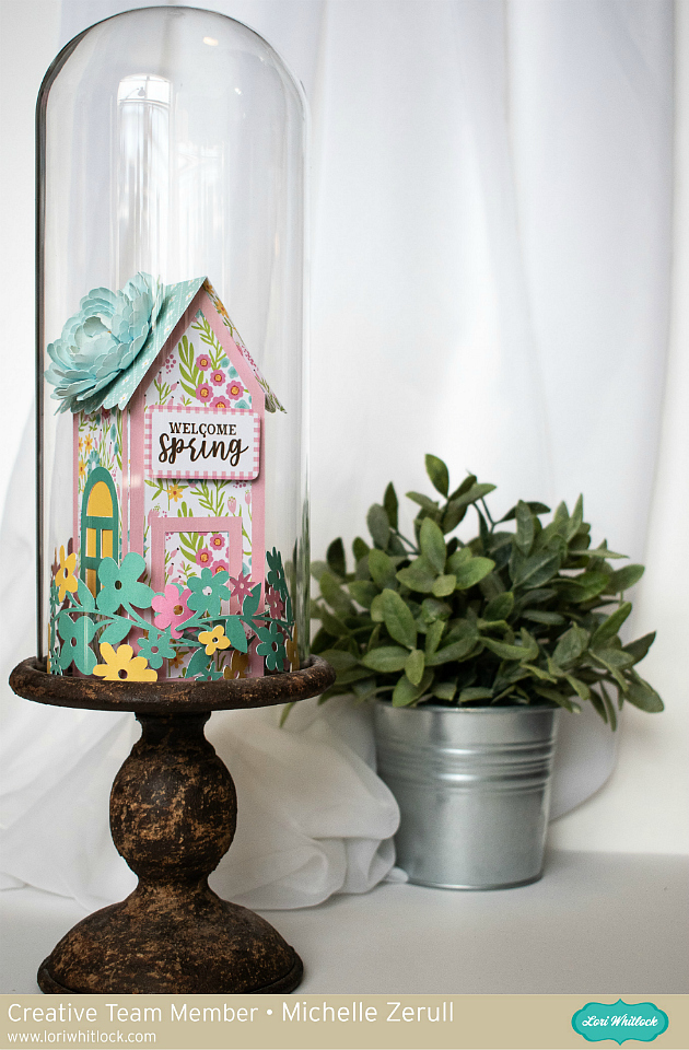 3D Paper Spring Shed House with SVG files by Lori Whitlock