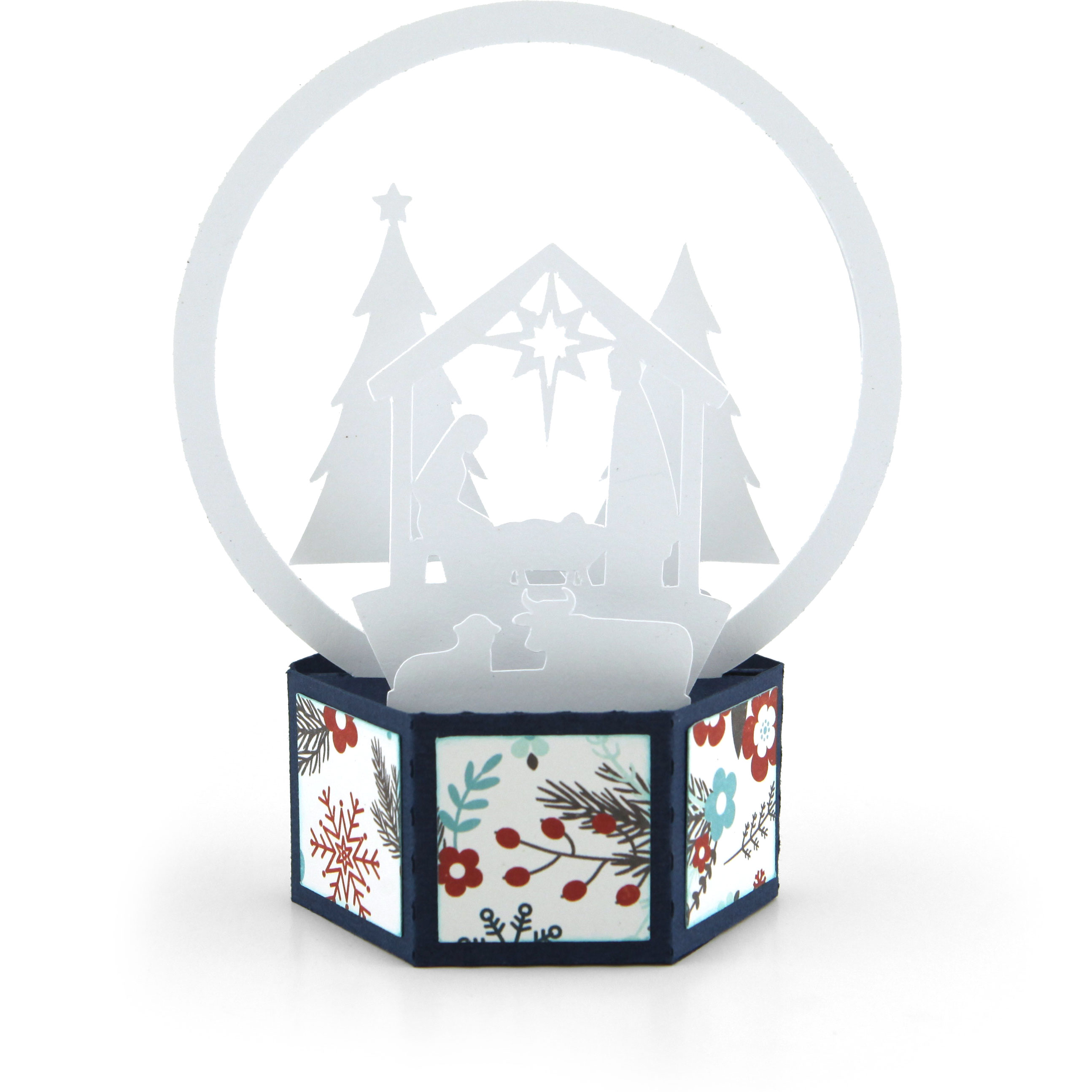 LW-3D-Snow-Globe-Card-Nativity - Lori Whitlock